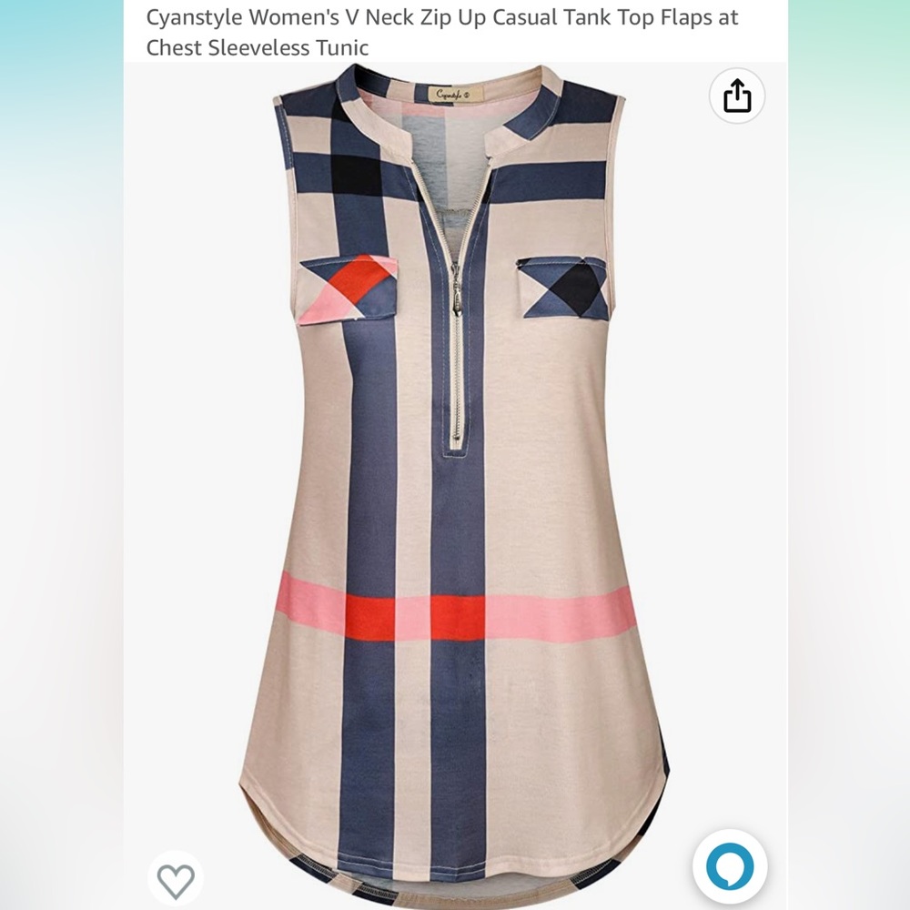 Women's Short Sleeve Checkered pattern